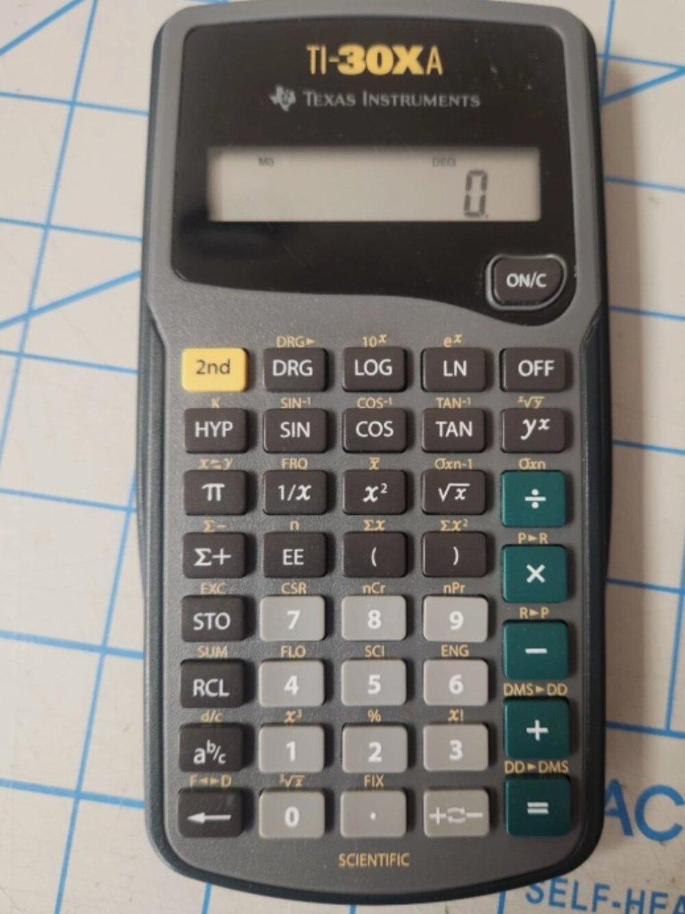 Texas Instrument TI 30XA Scientific Calculator with Cover